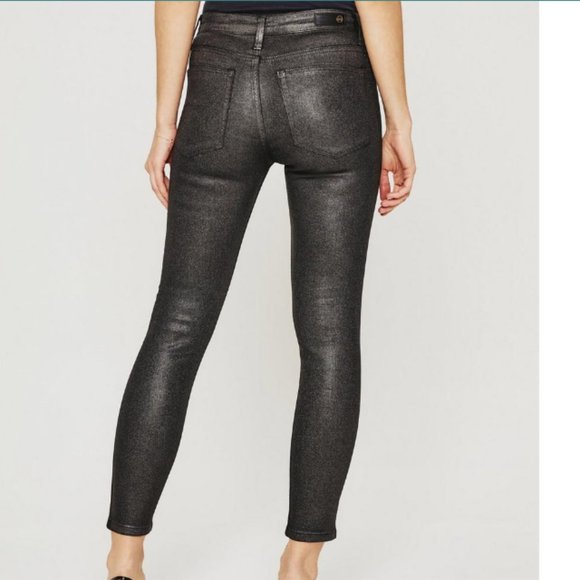 NWT AG FARRAH SKINNY ANKLE JEAN IN LUMINOUS GUNMETAL. A Must Have! - Picture 2 of 13